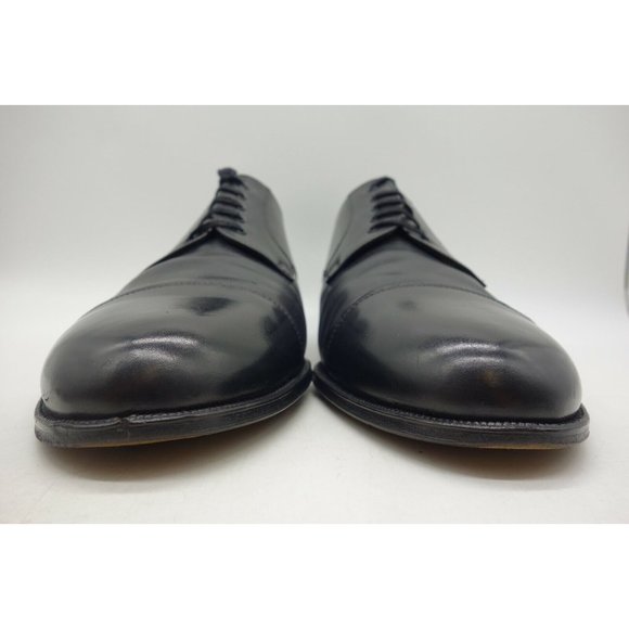Nordstrom Italian Premier Black Leather Cap Toe Lace Up Oxford Shoes Men\'s 12 D main image 8